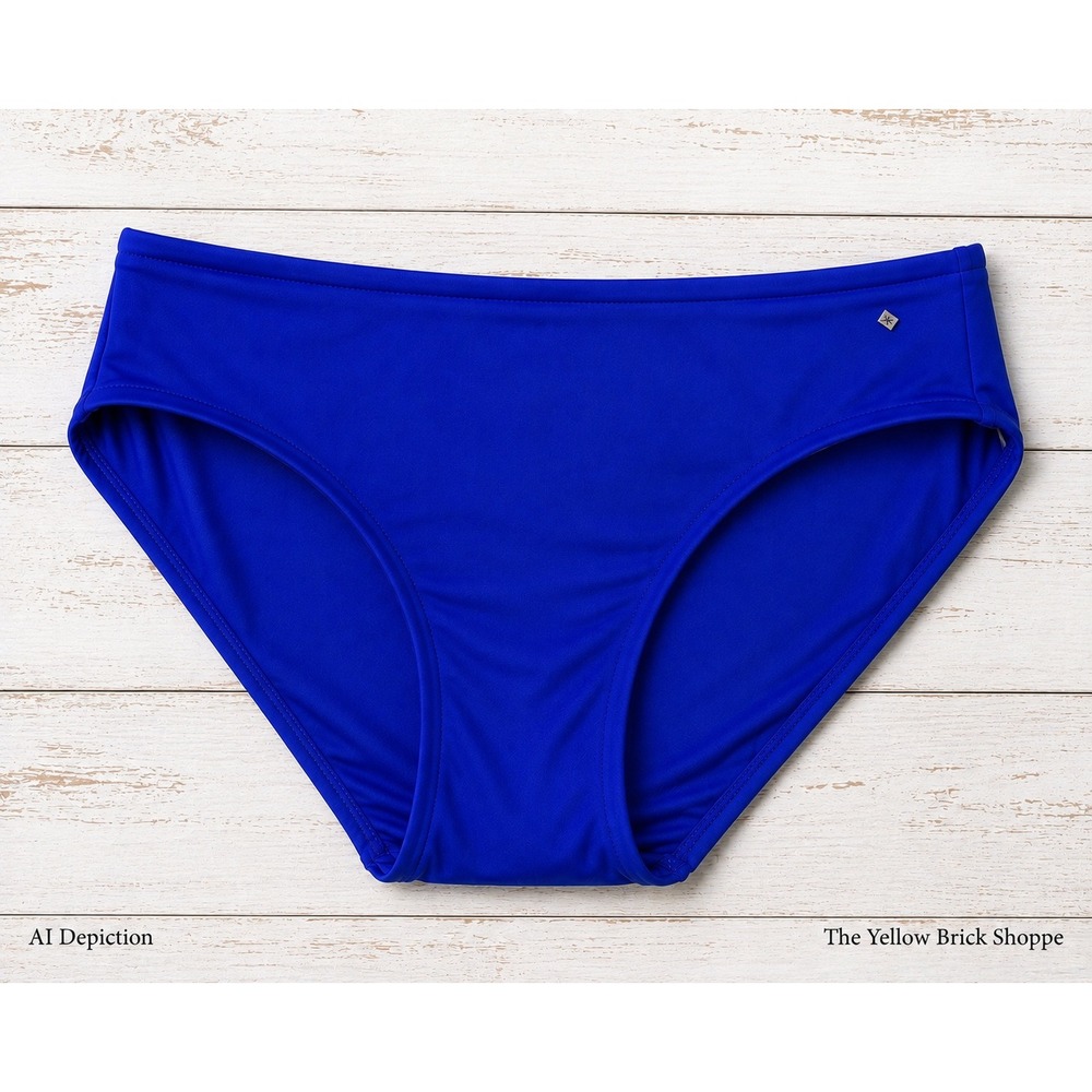 Athleta Clean Full Bottom Bikini Swim Bottoms Royal Blue Mid Rise S 531087 NEW
